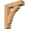 Ekena Millwork Merced Block Smooth Bracket w/ Offset Brace, Western Red Cedar, 7 1/2"W x 30"D x 34"H BKT0806X30X34MRC05SWR - alternate 1